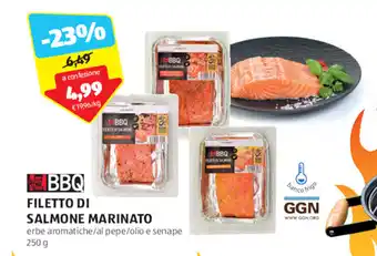 ALDI BBQ FILETTO DI SALMONE MARINATO 250 g offerta