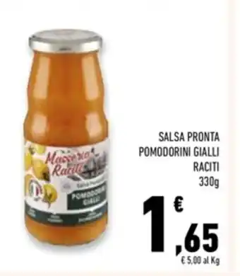Conad Superstore SALSA PRONTA POMODORINI GIALLI RACITI 330g offerta