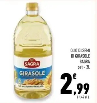 Conad Superstore OLIO DI SEMI DI GIRASOLE SAGRA pet - 2L offerta