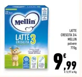 Conad Superstore LATTE CRESCITA 3/4 MELLIN polvere 770g offerta