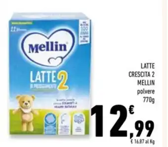 Conad Superstore LATTE CRESCITA 2 MELLIN polvere 770g offerta