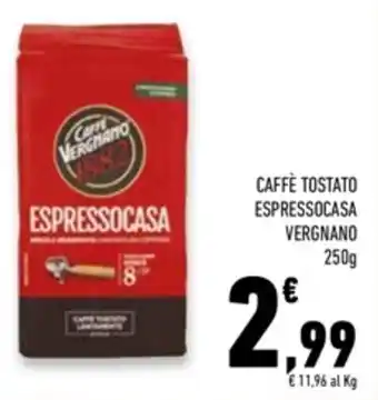 Conad Superstore CAFFÈ TOSTATO ESPRESSOCASA VERGNANO 250g offerta
