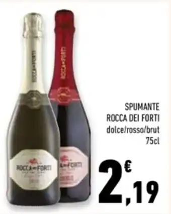 Conad Superstore SPUMANTE ROCCA DEI FORTI dolce/rosso/brut 75cl offerta