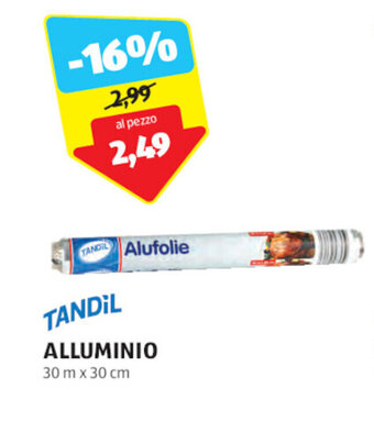 ALDI TANDIL ALLUMINIO 30 m x 30 cm offerta