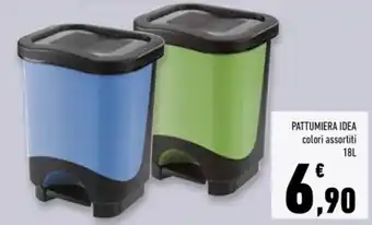 Conad Superstore PATTUMIERA IDEA colori assortiti 18L offerta