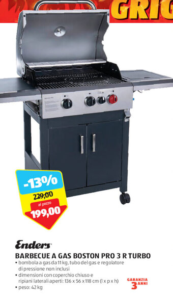 Enders BARBECUE A GAS BOSTON PRO 3 R TURBO