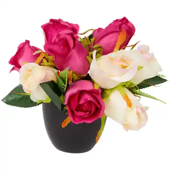 Action Rose artificiali in vaso offerta