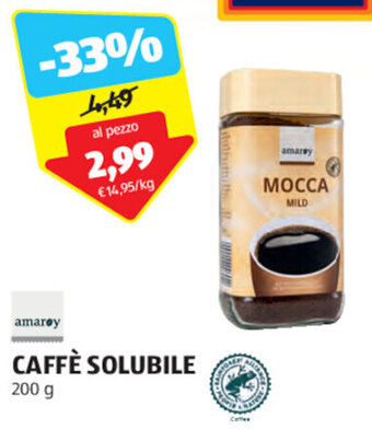 ALDI amaroy CAFFÈ SOLUBILE 200 g offerta