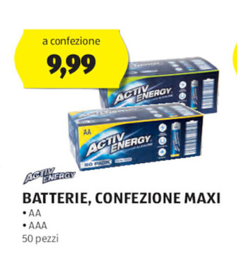 ALDI Activ Energy BATTERIE, CONFEZIONE MAXI offerta