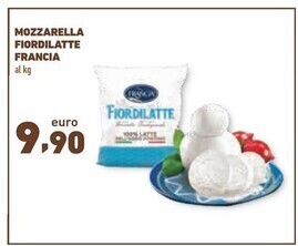 Conad Francia mozzarella fiordilatte offerta