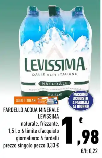 Conad Superstore FARDELLO ACQUA MINERALE LEVISSIMA 1,5 l x 6 offerta