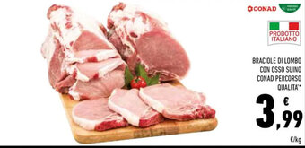 Conad Superstore BRACIOLE DI LOMBO CON OSSO SUINO CONAD PERCORSO QUALITA** offerta