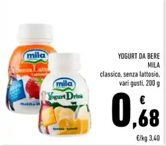 Conad Superstore YOGURT DA BERE MILA 200 g offerta