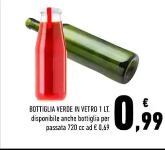 Conad Superstore BOTTIGLIA VERDE IN VETRO 1 LT. offerta