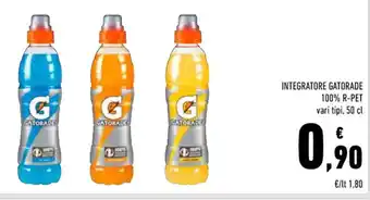 Conad Superstore INTEGRATORE GATORADE 100% R-PET vari tipi, 50 cl offerta