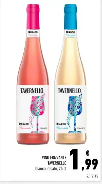 Conad Superstore VINO FRIZZANTE TAVERNELLO bianco, rosato, 75 cl offerta