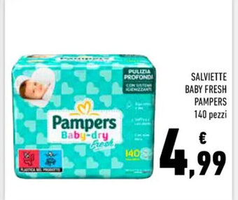 Conad Superstore SALVIETTE BABY FRESH PAMPERS 140 pezzi offerta