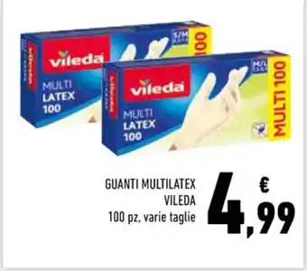 Conad Superstore GUANTI MULTILATEX VILEDA 100 pz, varie taglie offerta