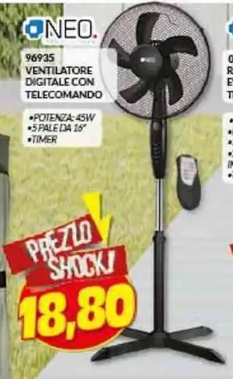 Risparmio Casa NEO. VENTILATORE DIGITALE CON TELECOMANDO offerta