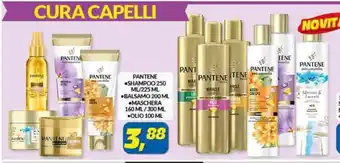 Risparmio Casa PANTENE SHAMPOO 250 ML/225 ML BALSAMO 200 ML MASCHERA 160 ML/300 ML OLIO 100 ML offerta