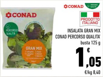 Conad Margherita INSALATA GRAN MIX CONAD PERCORSO QUALITA' busta 125 g offerta
