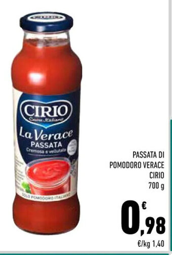 Conad Margherita PASSATA DI POMODORO VERACE CIRIO 700 g offerta