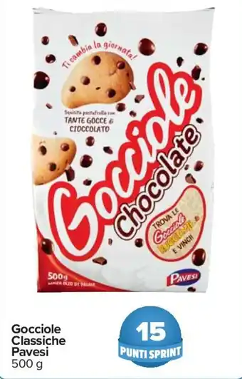 Carrefour Gocciole Classiche Pavesi 500 g offerta