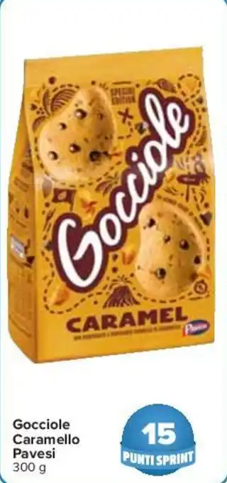 Carrefour Gocciole Caramello Pavesi 300 g offerta