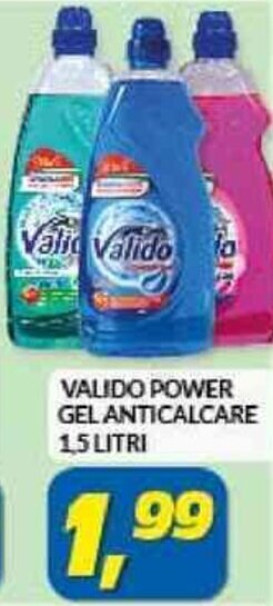 Risparmio Casa VALIDO POWER GEL ANTICALCARE 1,5 LITRI offerta