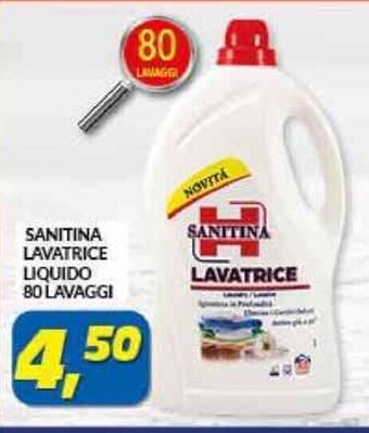 Risparmio Casa SANITINA LAVATRICE LIQUIDO 80 LAVAGGI offerta