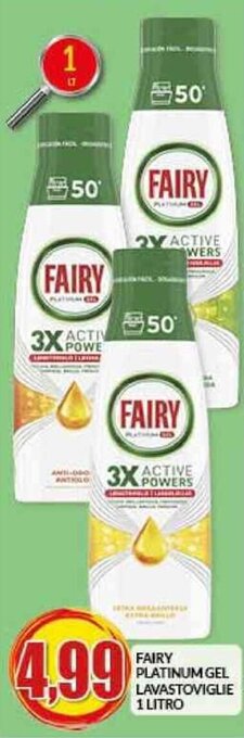 Risparmio Casa FAIRY PLATINUM GEL LAVASTOVIGLIE 1 LITRO offerta