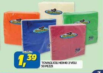 Risparmio Casa TOVAGLIOLI 40X40 3 VELI 50 PEZZI offerta