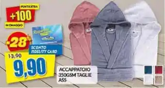 Risparmio Casa ACCAPPATOIO 350GSM TAGLIE ASS offerta