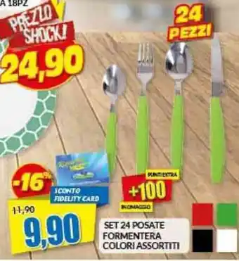 Risparmio Casa SET 24 POSATE FORMENTERA COLORI ASSORTITI offerta
