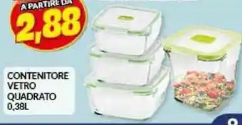 Risparmio Casa GIO'STYLE CONTENITORE VETRO QUADRATO 0,38L offerta
