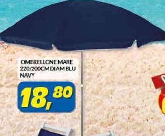 Risparmio Casa OMBRELLONE MARE 220/200CM DIAM BLU NAVY offerta
