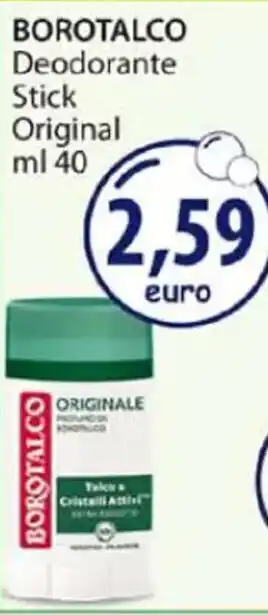 Acqua & Sapone BOROTALCO Deodorante Stick Original ml 40 offerta