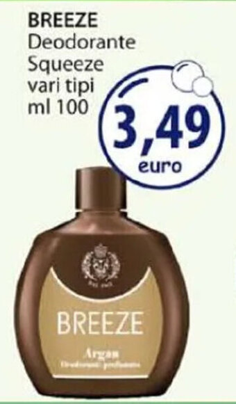 Acqua & Sapone BREEZE Deodorante Squeeze vari tipi ml 100 offerta