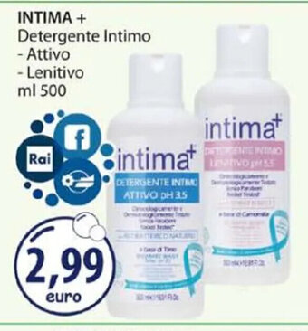 Acqua & Sapone INTIMA + Detergente Intimo - Attivo - Lenitivo ml 500 offerta