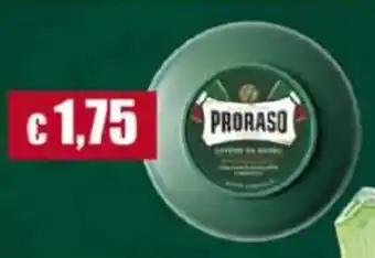 Acqua & Sapone Sapone da Barba Rinfrescante con Olio di Eucalipto e Mentolo PRORASO Vasetto 75 ml offerta