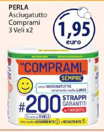 Acqua & Sapone PERLA Asciugatutto Comprami 3 Veli x2 offerta