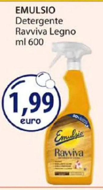 Acqua & Sapone EMULSIO Detergente Ravviva Legno ml 600 offerta