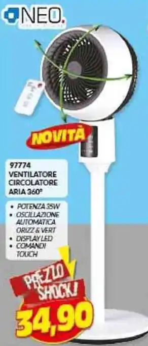 Risparmio Casa NEO VENTILATORE CIRCOLATORE ARIA 360° offerta