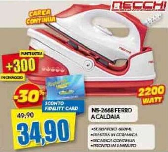 Risparmio Casa NECCHI NS-2668 FERRO A CALDAIA offerta