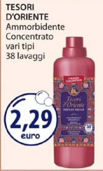 Acqua & Sapone TESORI D'ORIENTE Ammorbidente Concentrato vari tipi 38 lavaggi offerta
