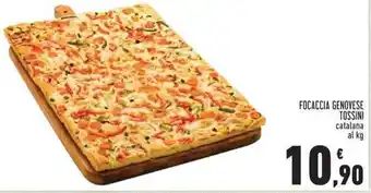 Conad FOCACCIA GENOVESE TOSSINI catalana al kg offerta
