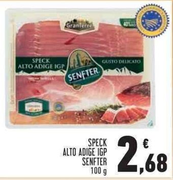 Conad SPECK ALTO ADIGE IGP SENFTER 100g offerta