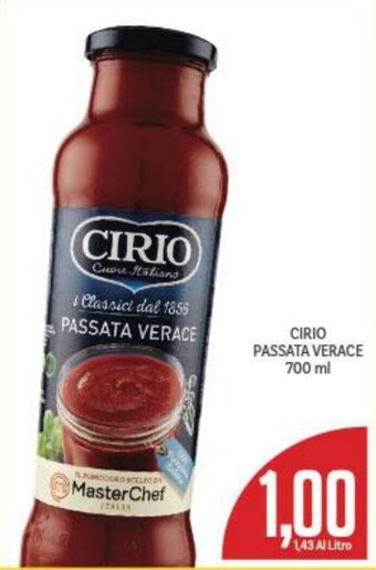 Supermercati Piccolo CIRIO PASSATA VERACE 700 ml offerta