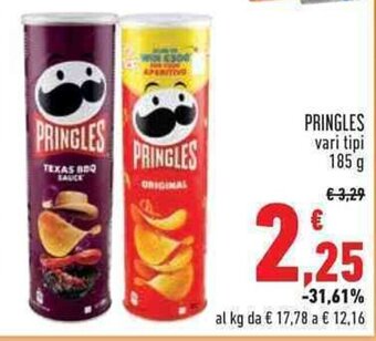 Conad PRINGLES vari tipi 185 g offerta