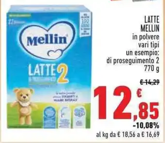 Conad LATTE MELLIN in polvere vari tipi un esempio: di proseguimento 2 770 g offerta